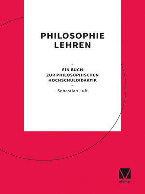 cover image of Philosophie lehren